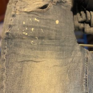 Paint spatter jeans